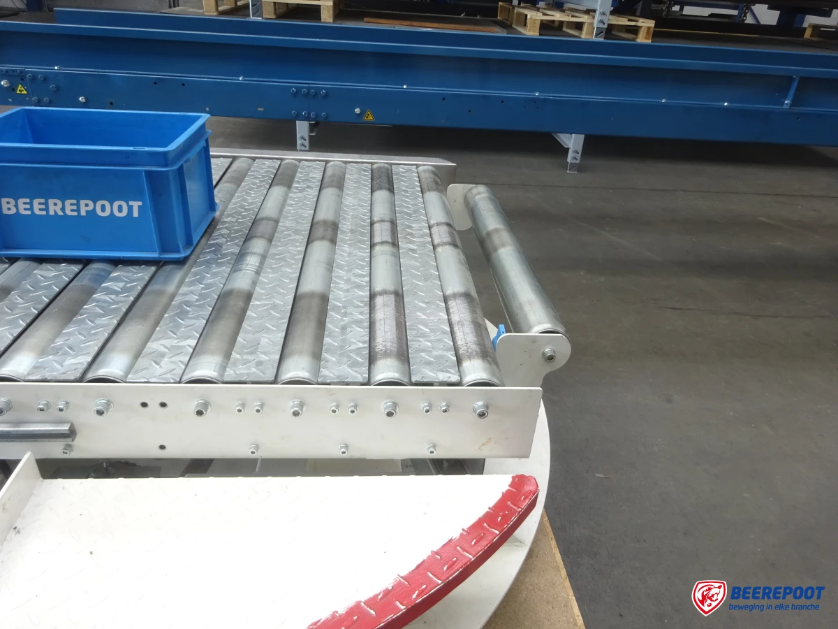 Roterende rollenbaanwissel